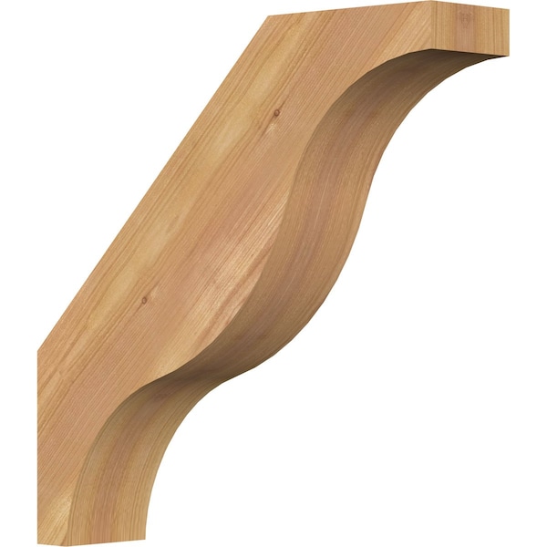 Ekena Millwork 3 1/2"W x 16"D x 16"H Funston Smooth Knee Brace, Western Red Cedar BRC04X16X16FST00SWR - main
